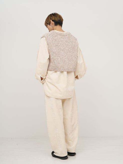 MIX HAND KNIT VEST /Y254-91117